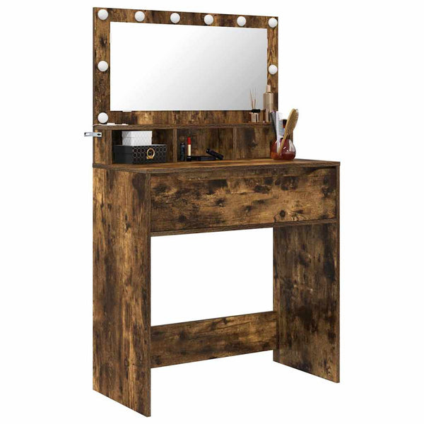 Savupähkinä 80 x 39,6 x 135 cm meikkipöytä makuuhuoneeseen