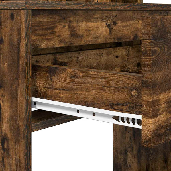 Meikkipöytä Savupähkinä 80 x 39,6 x 135 cm makuuhuoneelle