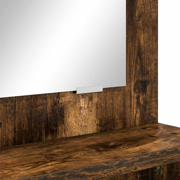 Meikkipöytä Savupähkinä 80 x 39,6 x 135 cm makuuhuoneelle