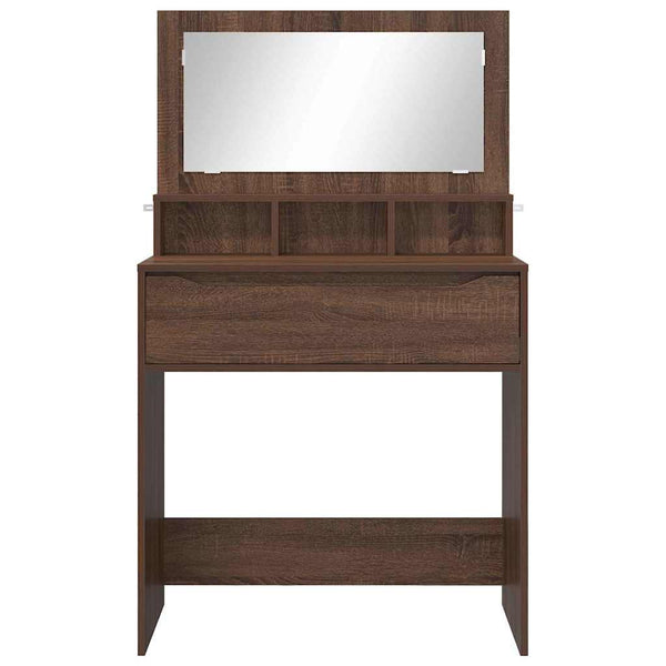 Tammi meikkipöytä ruskea 80 x 39,6 x 135 cm, makuuhuoneeseen