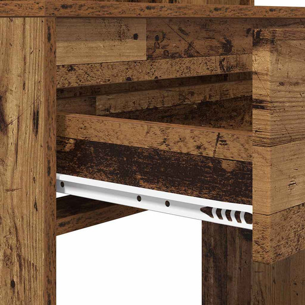 Vanha Puu meikkipöytä peilillä makuuhuoneeseen 80 x 39,6 x 135 cm