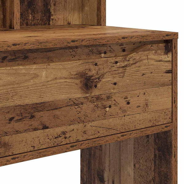 Vanha Puu meikkipöytä peilillä makuuhuoneeseen 80 x 39,6 x 135 cm