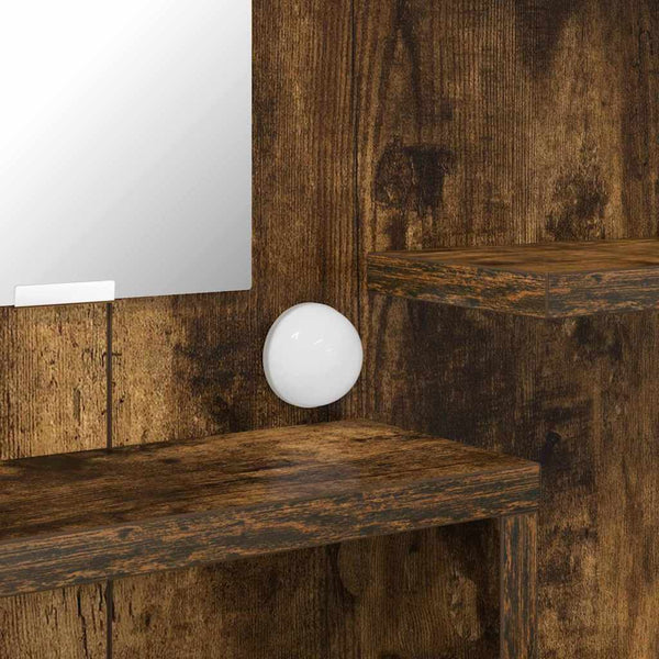 Makuuhuoneen Savupähkinä meikkipöytä 80 x 39,6 x 135 cm