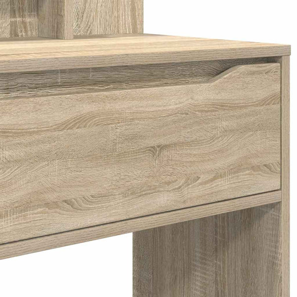 Sonoman tammi meikkipöytä makuuhuoneeseen 80 x 39,6 x 135 cm