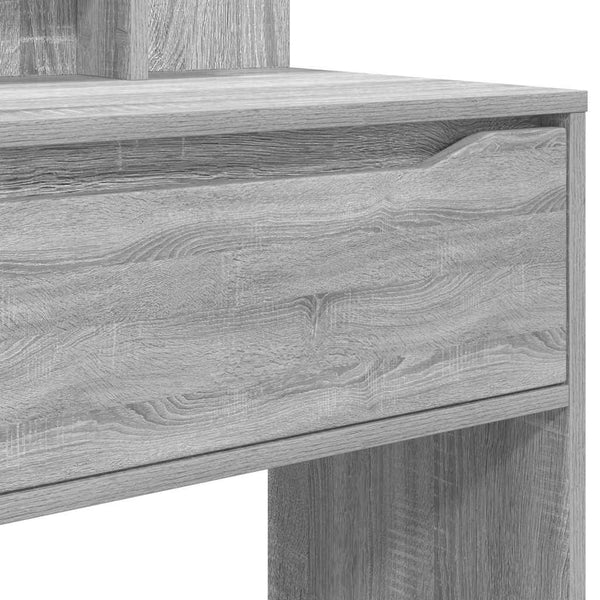 Harmaa Sonoma meikkipöytä makuuhuoneeseen 80 x 39,6 x 135 cm