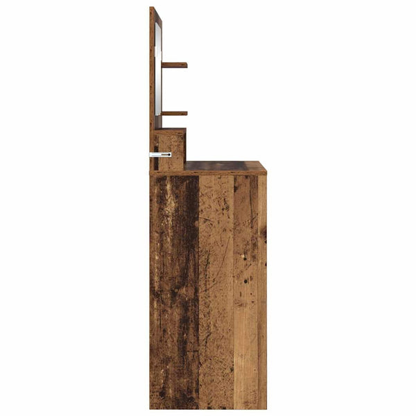 Vanhan Puu-makuuhuoneen meikkipöydät hyllyllä 80 x 39,6 x 135 cm