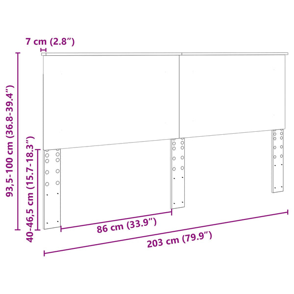 Päätylevy Musta Tammi 100 cm Käsitelty puu