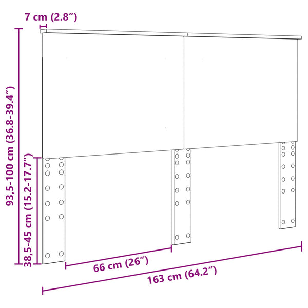 Päätylevy Harmaa Sonoma 100 cm Käsitelty puu