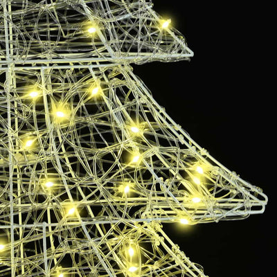 Lämmin valkoinen joulukuusi 100 led-valoilla Laiu 120cm (akryyli)