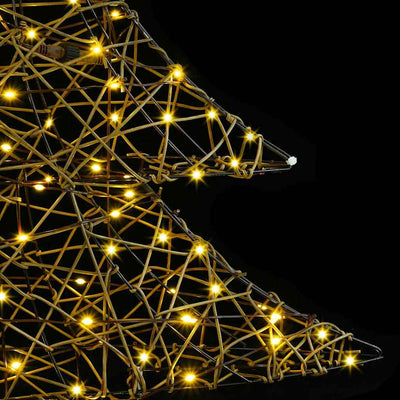 Lämmin valkoinen joulukuusi 120 led-valoilla Stoltz 120cm (rottinki)