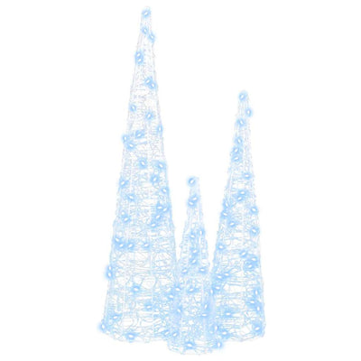 Valkoinen joulukuusi Eskelinen 20x20x80cm (3 pcs akryyli)