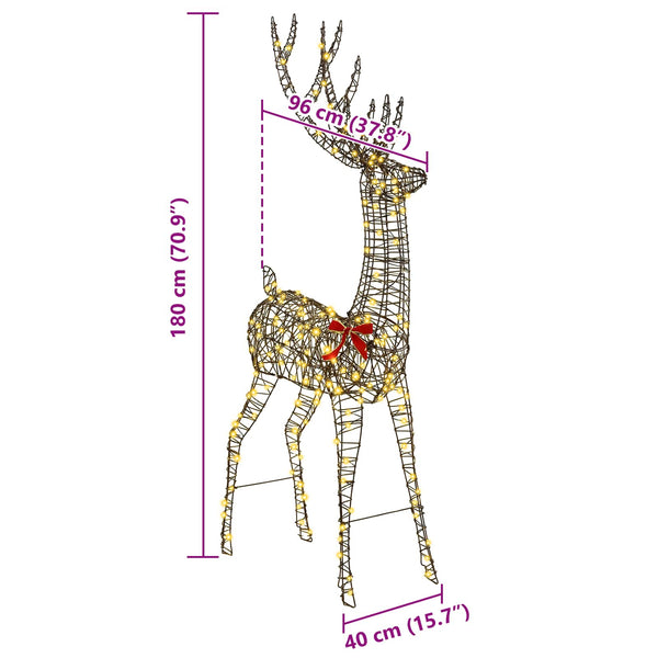 3D Poro 250 LEDiä Lämmin valkoinen 180 cm Rottinki