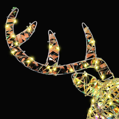 Valkoinen poron vetämä joulusleigh Mildred 60cm (lämmin pet)