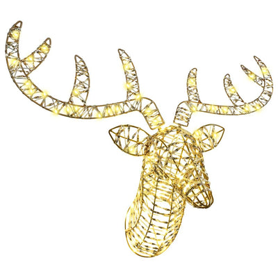 Valkoinen poron vetämä joulusleigh Vasco 60cm (lämmin pet)