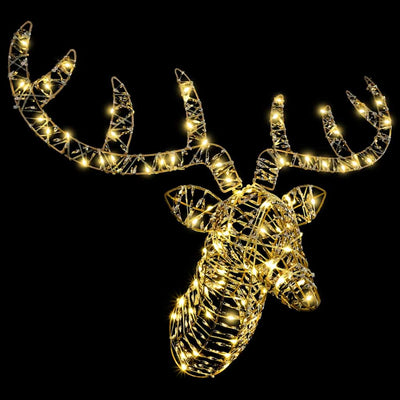 Valkoinen poron vetämä joulusleigh Vasco 60cm (lämmin pet)