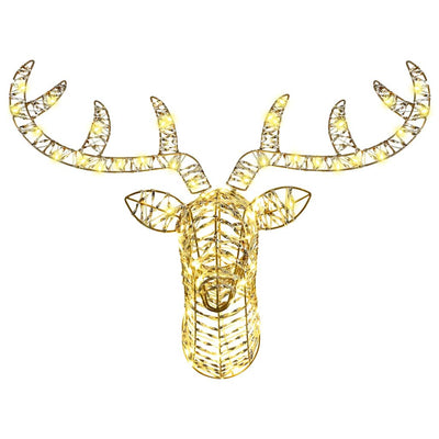 Valkoinen poron vetämä joulusleigh Vasco 60cm (lämmin pet)