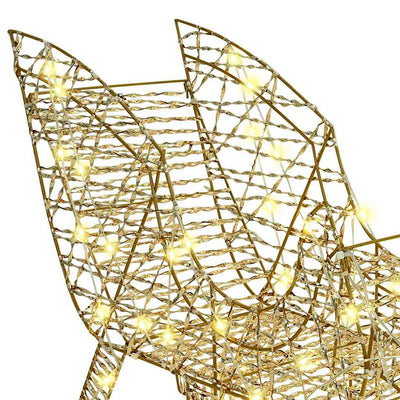 Valkoinen poron vetämä joulusleigh Scinteioara (lämmin pet)