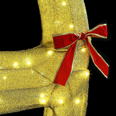 Valkoinen poron vetämä joulusleigh Sidia (lämmin kangas)