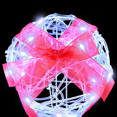 Valkoinen lahjarasian koristus Vinel 20x20x21cm (3 pcs)