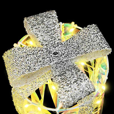 Lämmin valkoinen lahjakotelo koriste Zaharita 20x20x20cm (3 pcs pet)