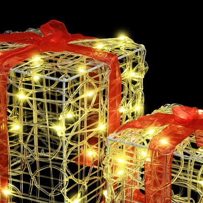 Lämmin valkoinen lahjakotelo Sinzieana 20x20x20cm (3 pcs akryyli)