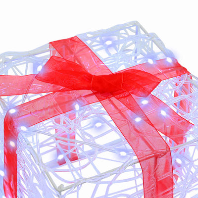 Valkoinen lahjakotelo Ciceron 20x20x20cm (3 pcs akryyli)