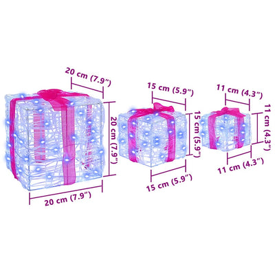 Sininen lahjakotelo Williemae 20x20x20cm (3 pcs akryyli)