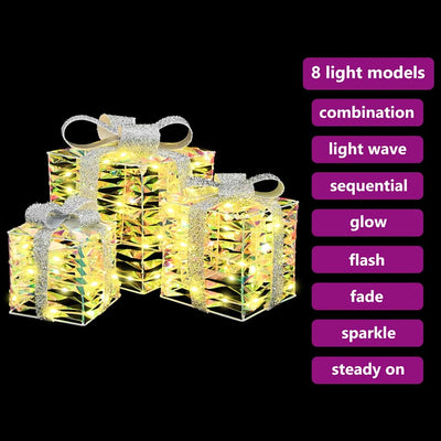 Lämmin valkoinen lahjakotelo Curtis 20x20x20cm (3 pcs pet)