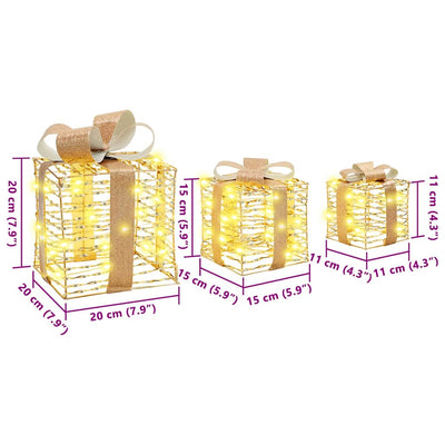 Lämmin valkoinen lahjakotelo Seleniu 20x20x20cm (3 pcs pet)