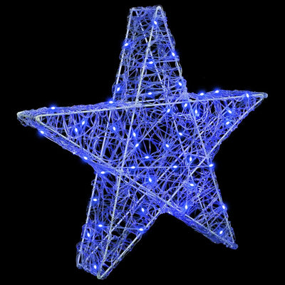 3D Tähti 50 LED-valoilla Sininen 55 x 53.5 x 10 cm Akryyli