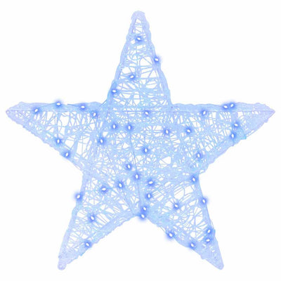 3D Tähti 50 LED-valoilla Sininen 55 x 53.5 x 10 cm Akryyli