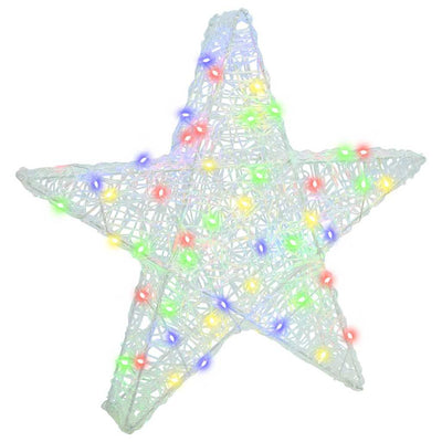 3D Tähti 50 LED-valoilla Monivärinen 55 x 53.5 x 10 cm Akryyli