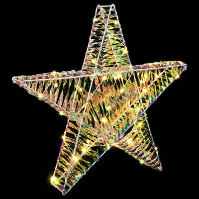 3D Tähti 50 LED-valoilla Lämmin valkoinen 55 x 52.5 x 9 cm PET