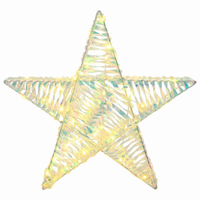 3D Tähti 50 LED-valoilla Lämmin valkoinen 55 x 52.5 x 9 cm PET