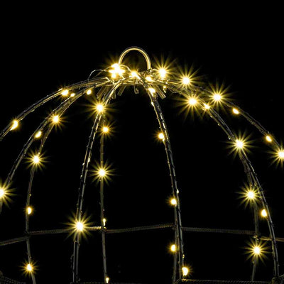 Lämmin valkoinen pallo 192 led-valoilla Venko 30cm (2 pcs metalli)