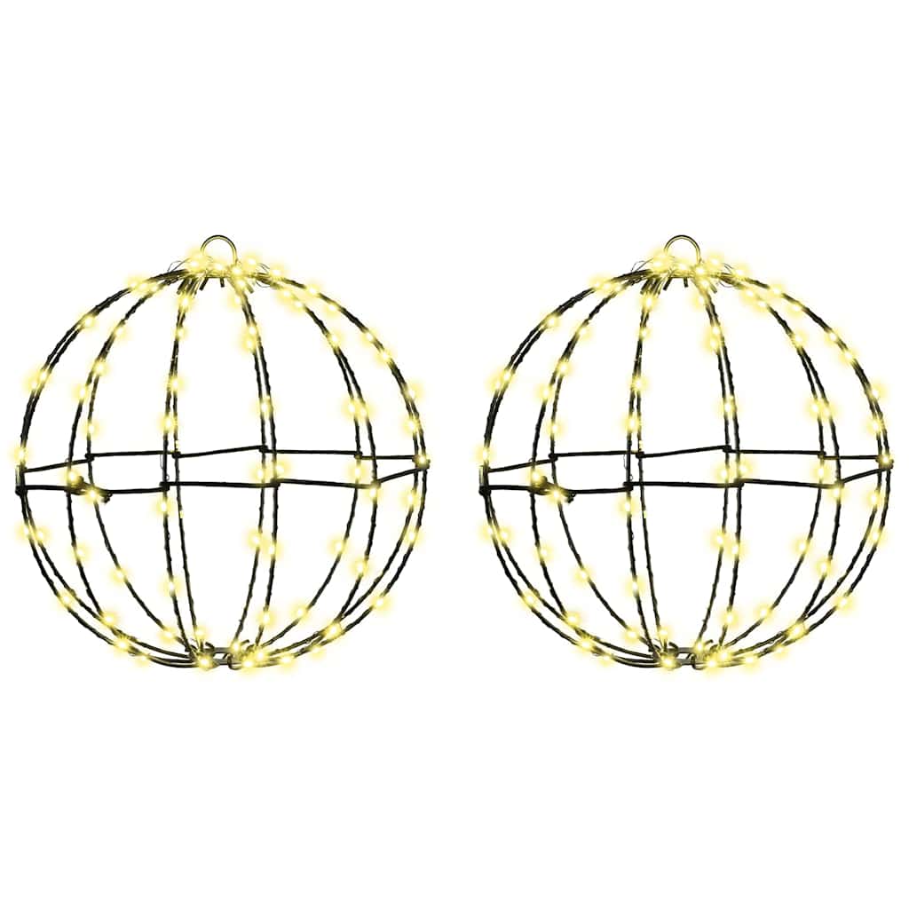 Pallo 2 pcs Lämmin valkoinen 30 x 30 x 32 cm Metalli