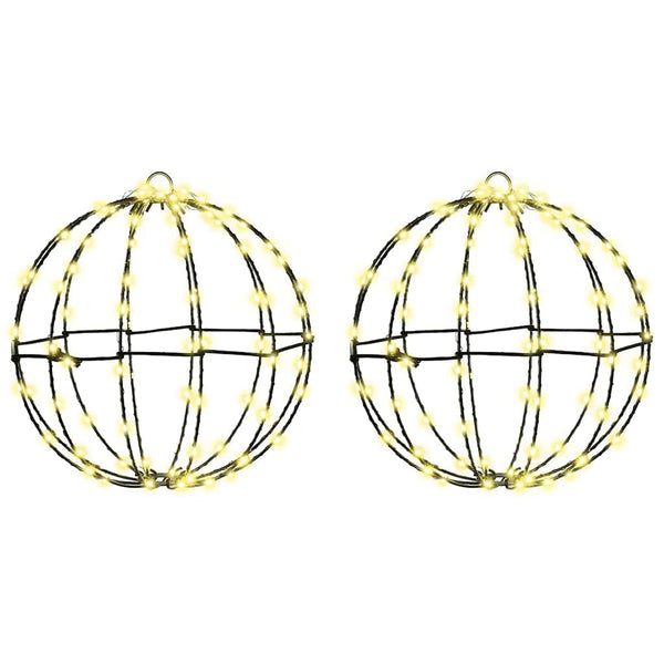 Pallo 2 pcs Lämmin valkoinen 30 x 30 x 32 cm Metalli