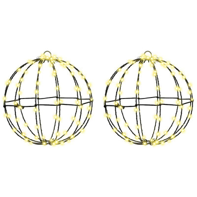 Lämmin valkoinen pallo 192 led-valoilla Venko 30cm (2 pcs metalli)