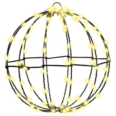 Lämmin valkoinen pallo 192 led-valoilla Venko 30cm (2 pcs metalli)