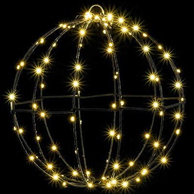 Lämmin valkoinen pallo 192 led-valoilla Venko 30cm (2 pcs metalli)