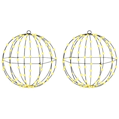 Lämmin valkoinen pallo 192 led-valoilla Bertiz 40cm (2 pcs metalli)