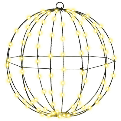 Lämmin valkoinen pallo 192 led-valoilla Bertiz 40cm (2 pcs metalli)