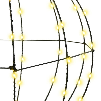 Lämmin valkoinen pallo 320 led-valoilla Casimir 50cm (2 pcs metalli)