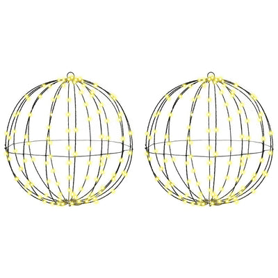 Lämmin valkoinen pallo 320 led-valoilla Casimir 50cm (2 pcs metalli)