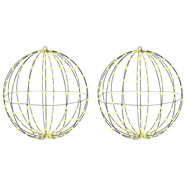 Pallo 2 pcs Lämmin valkoinen 59,5 x 59,5 x 63 cm Metalli