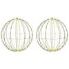 Lämmin valkoinen pallo 384 led-valoilla Aurilla 60cm (2 pcs metalli)