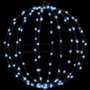 Kylmä valkoinen pallo 120 led-valoilla Rishi 40cm (metalli)