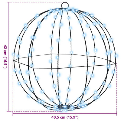Kylmä valkoinen pallo 192 led-valoilla Bernhard 40cm (2 pcs metalli)