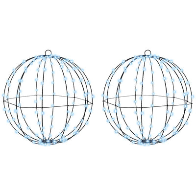 Kylmä valkoinen pallo 320 led-valoilla Octovian 50cm (2 pcs metalli)