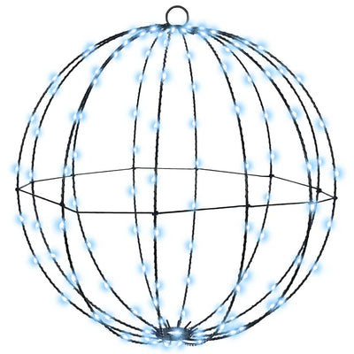 Kylmä valkoinen pallo 320 led-valoilla Octovian 50cm (2 pcs metalli)